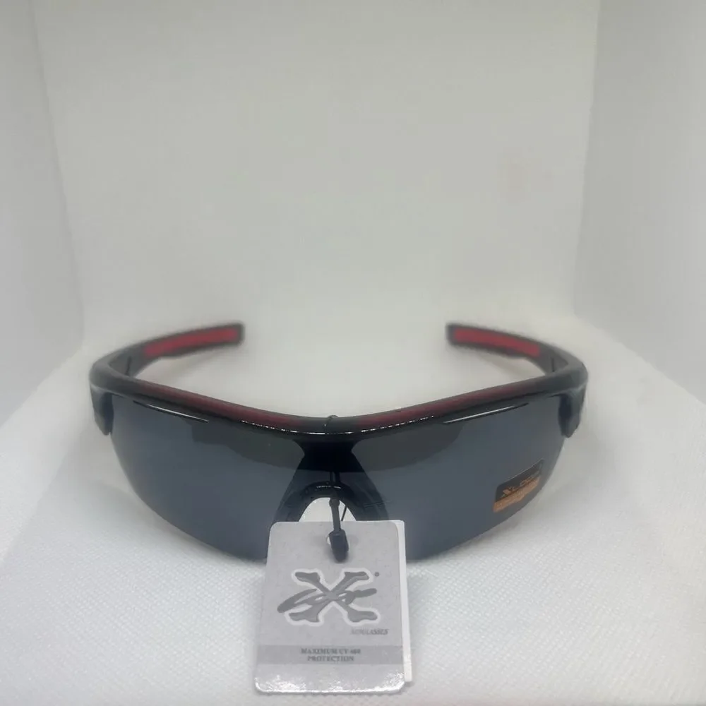 X-Loop Wrap Semi-Rimless Mens Shades Sunglasses